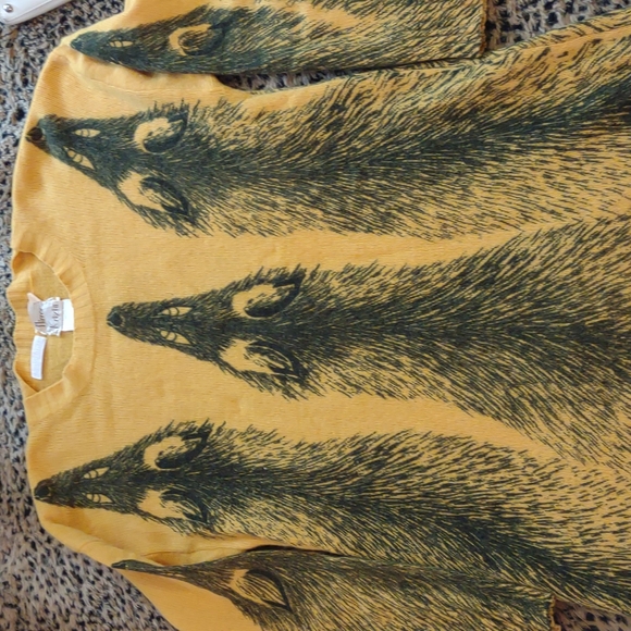 Krizia Fox Pelt Sweater Dress Sz. M - Picture 7 of 7